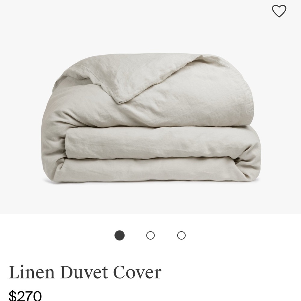 Parachute• linen duvet cover- bone